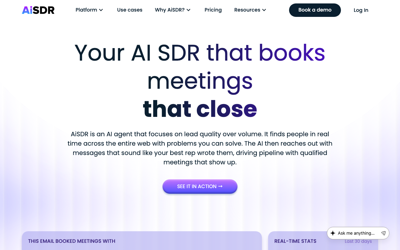 AiSDR product screenshot