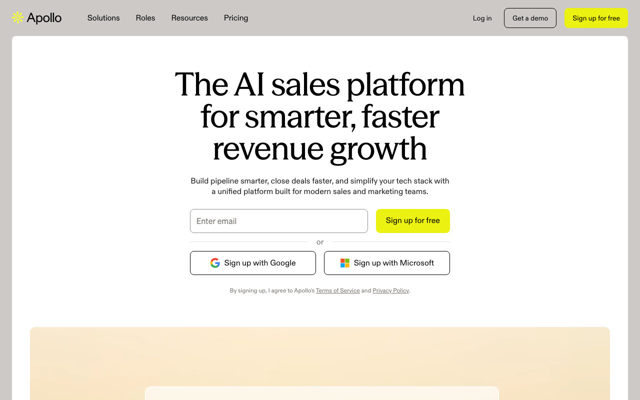 Apollo.io product screenshot
