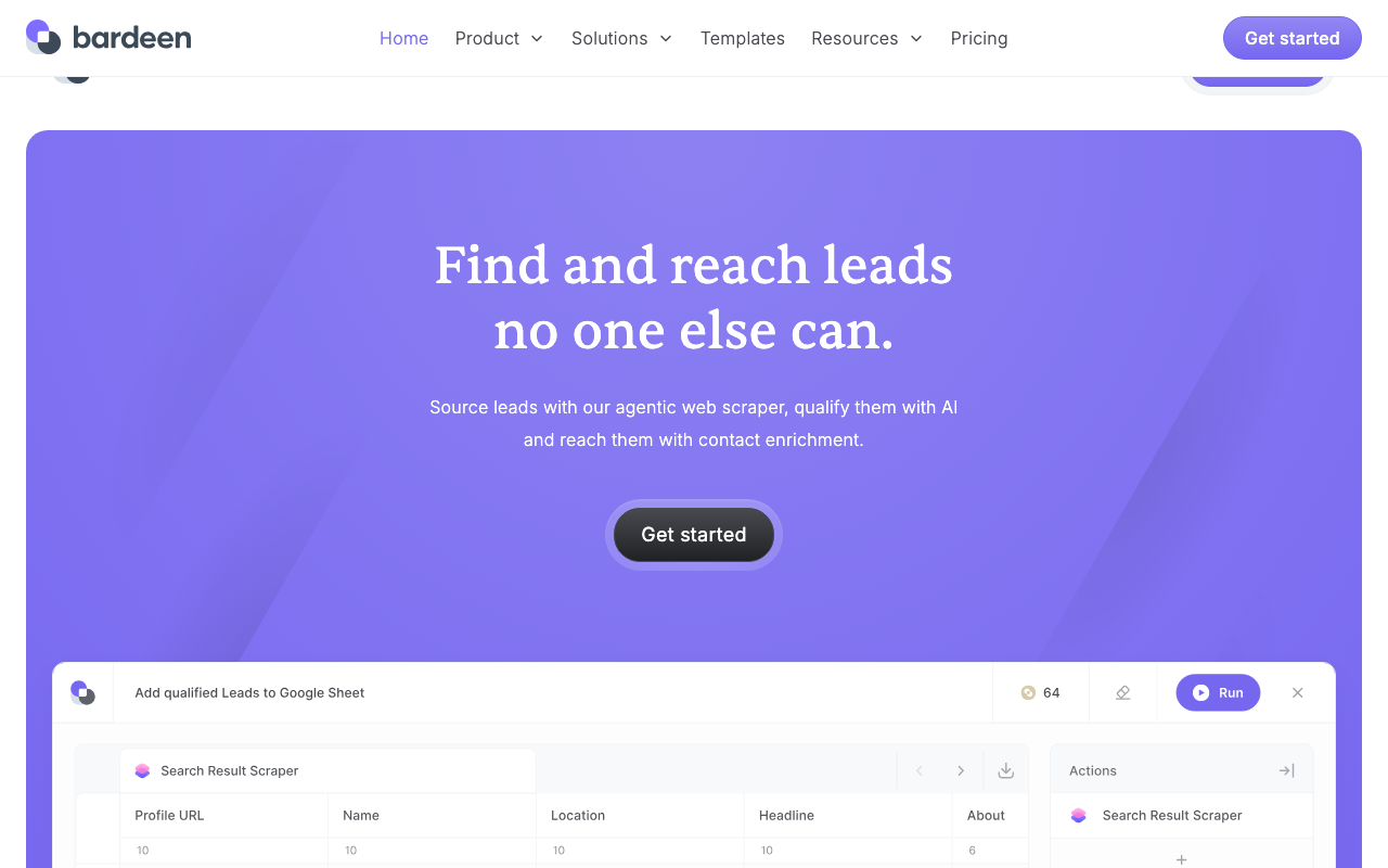 Bardeen product screenshot