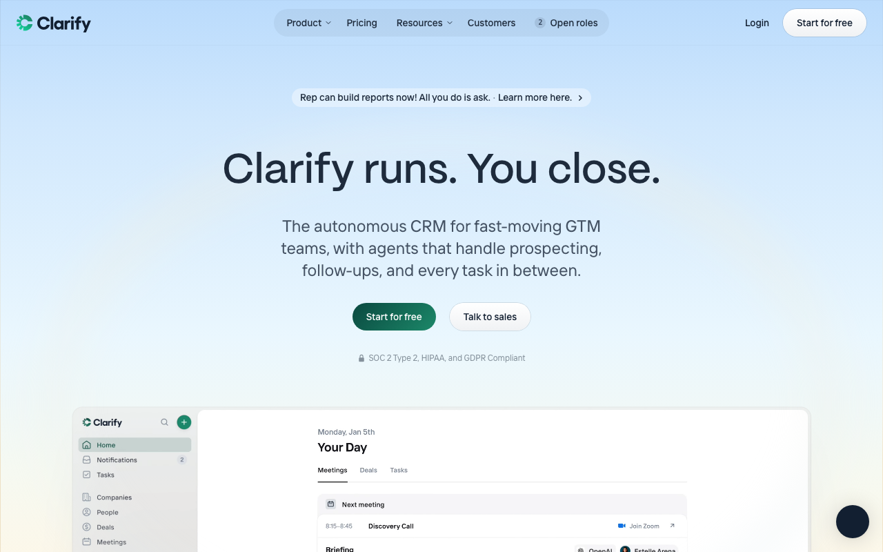 Clarify product screenshot