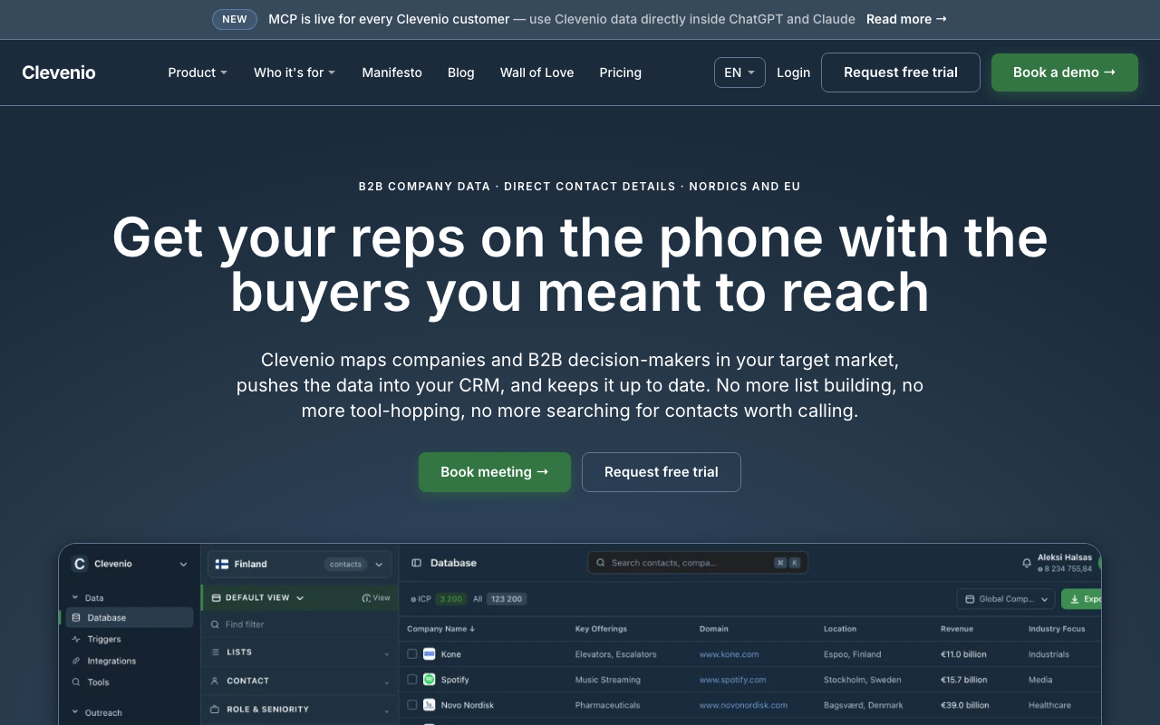 Clevenio product screenshot