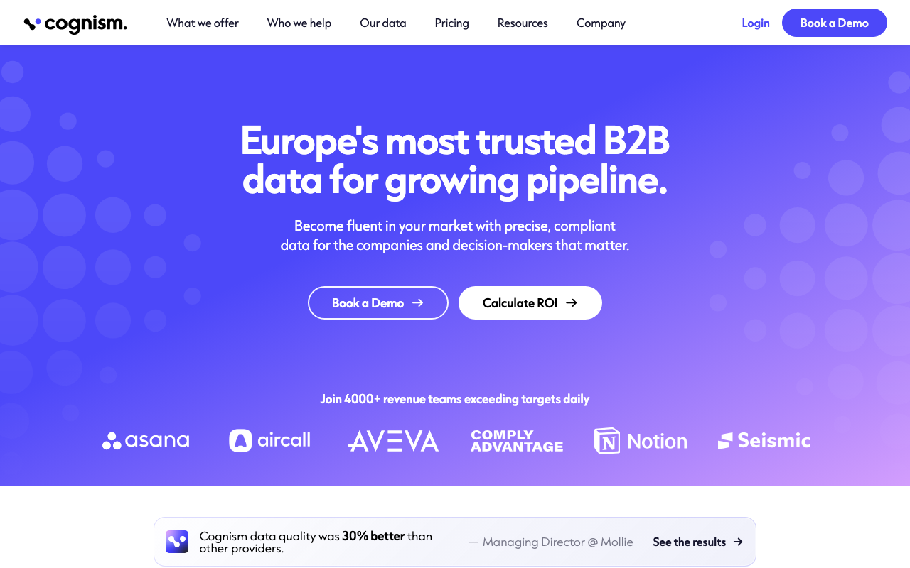 Cognism product screenshot