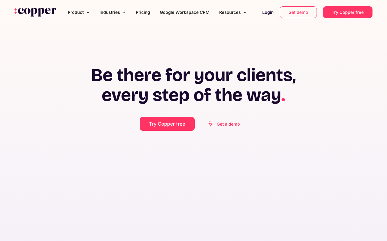Copper product screenshot