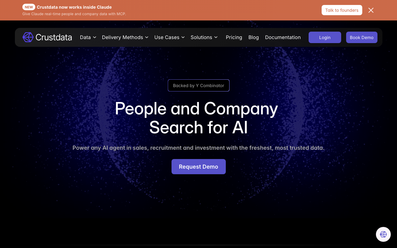 Crustdata product screenshot