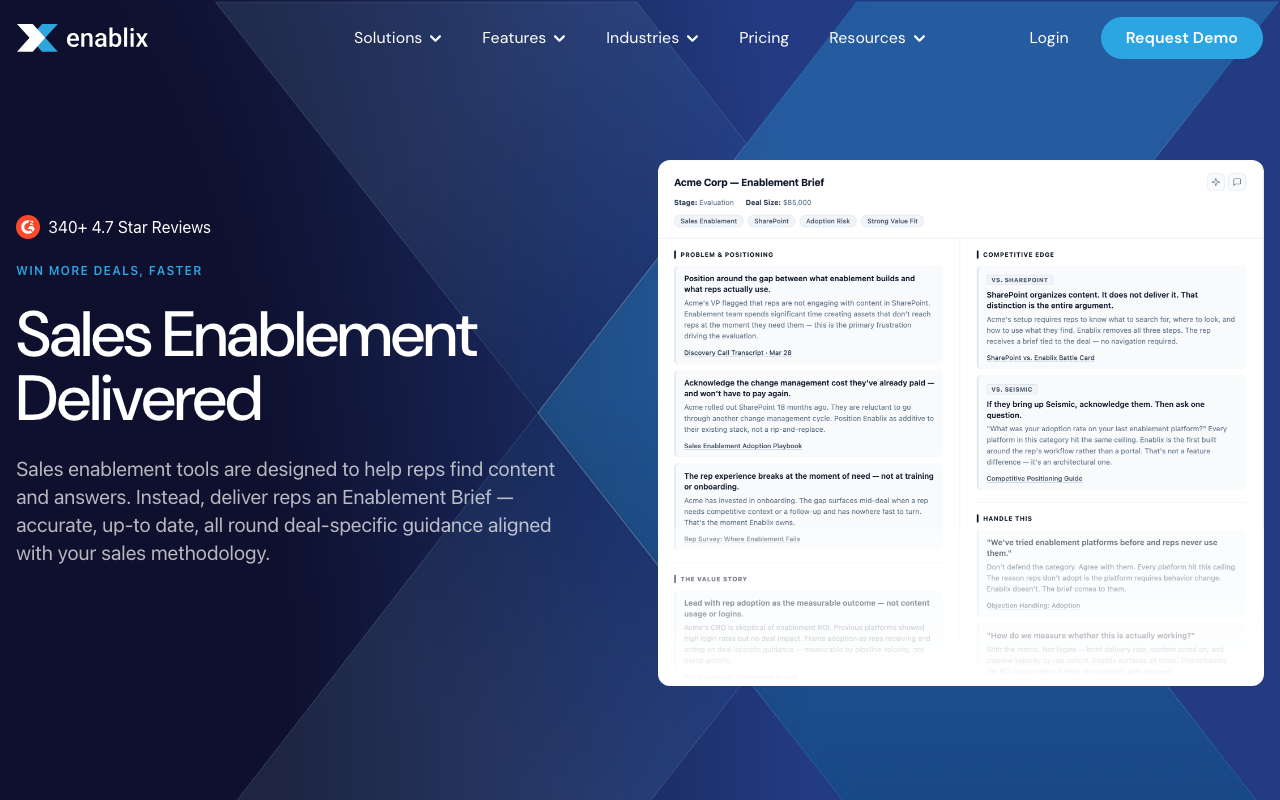 Enablix product screenshot