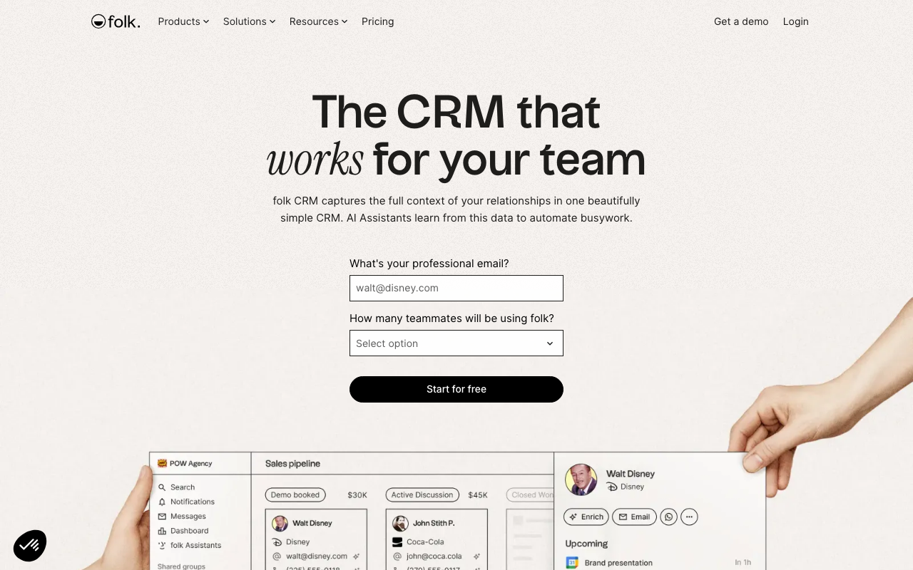 folk product screenshot
