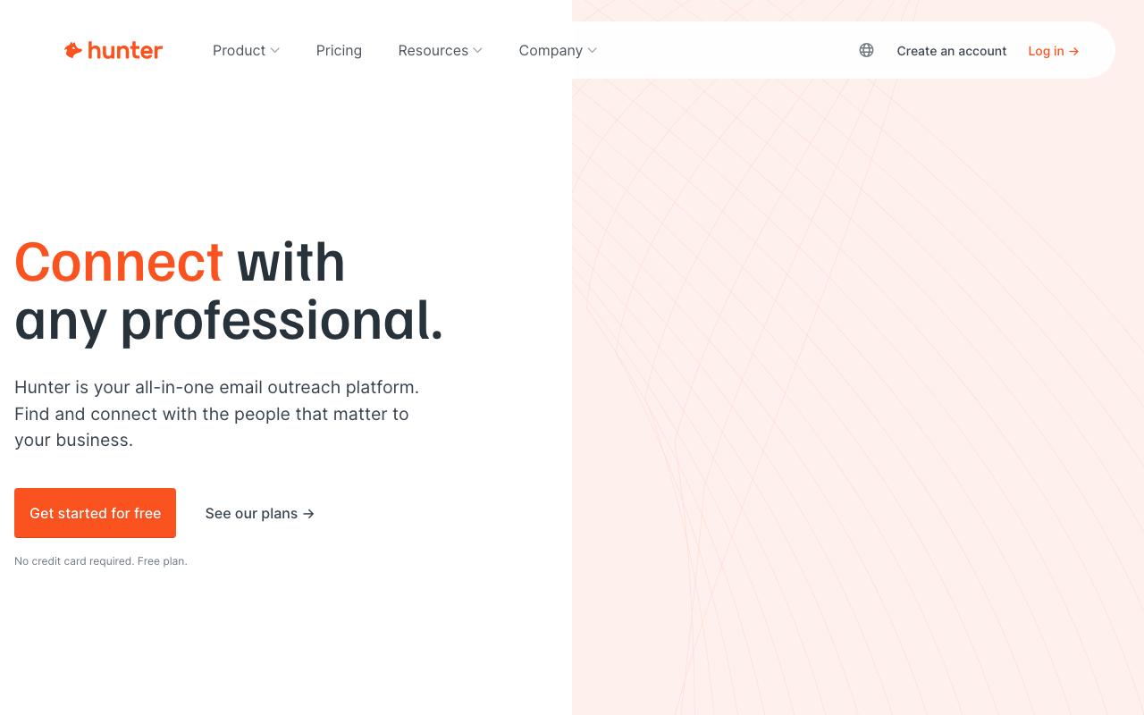 Hunter.io product screenshot