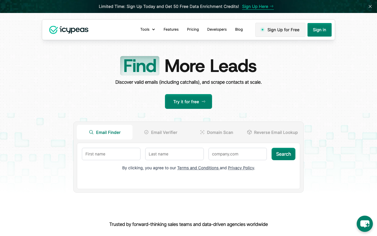 Icypeas product screenshot