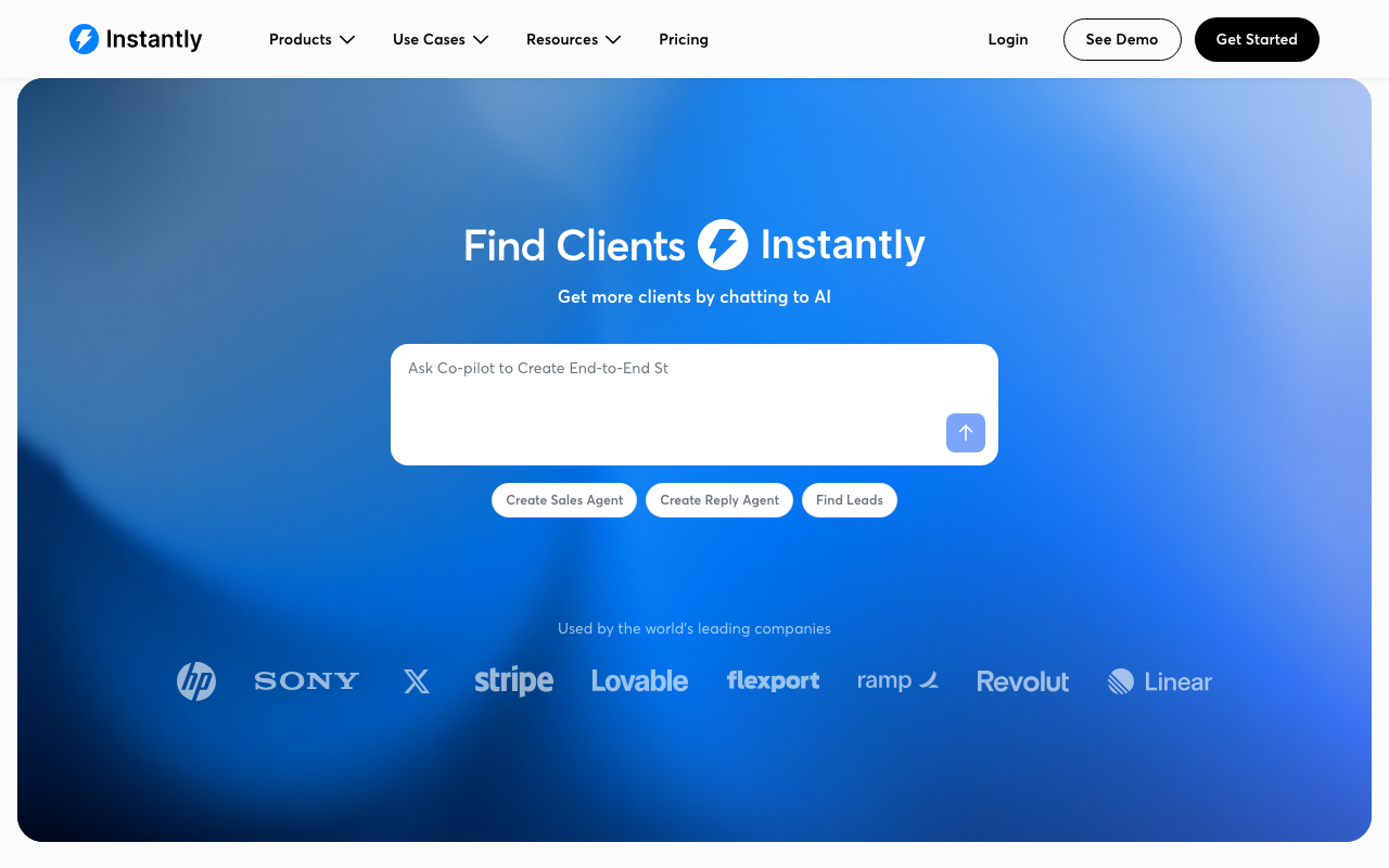 Instantly product screenshot