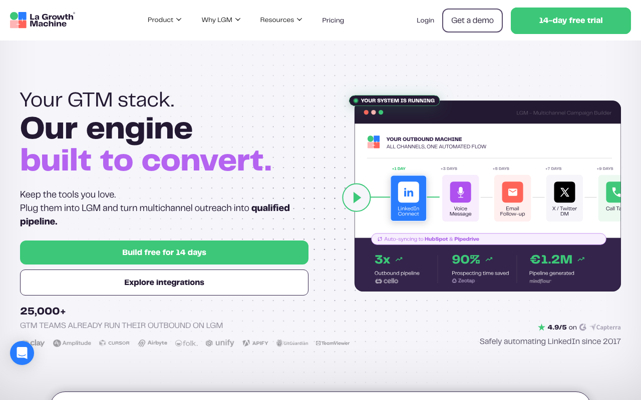 La Growth Machine product screenshot