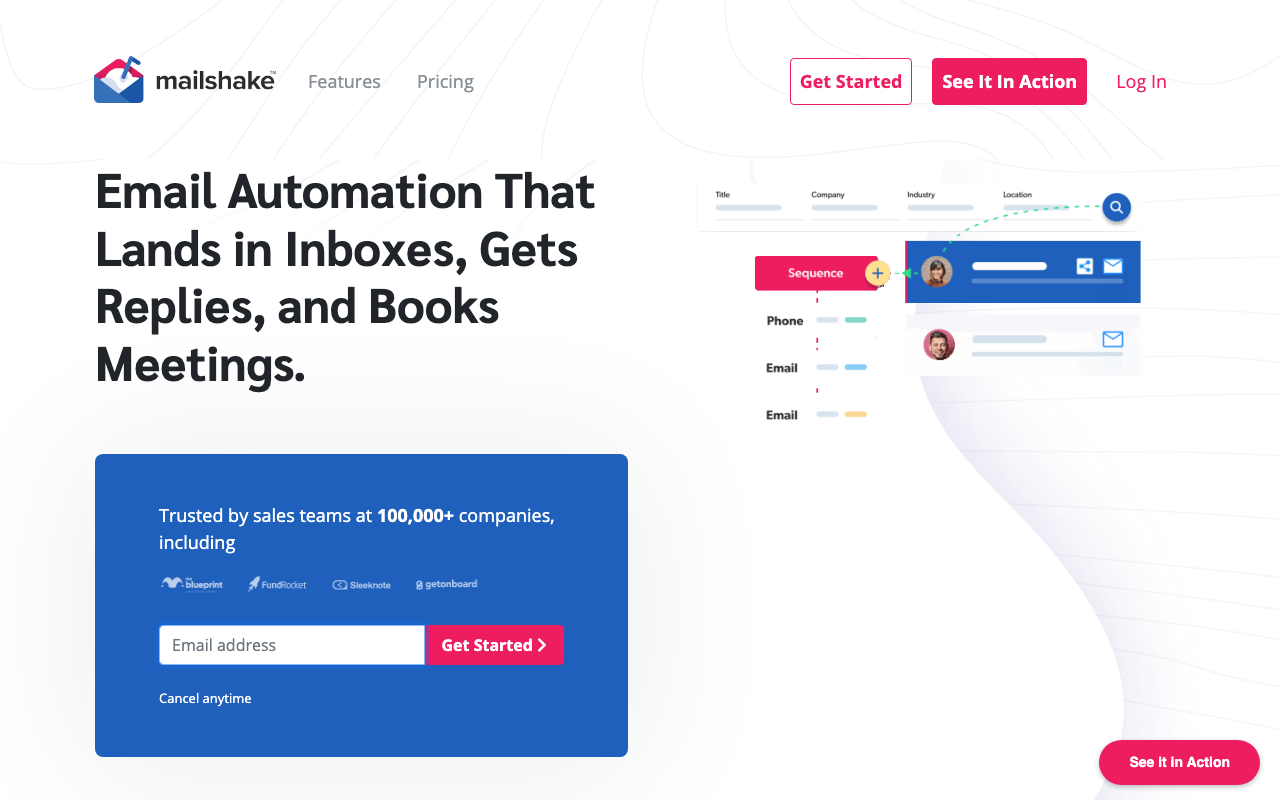 Mailshake product screenshot