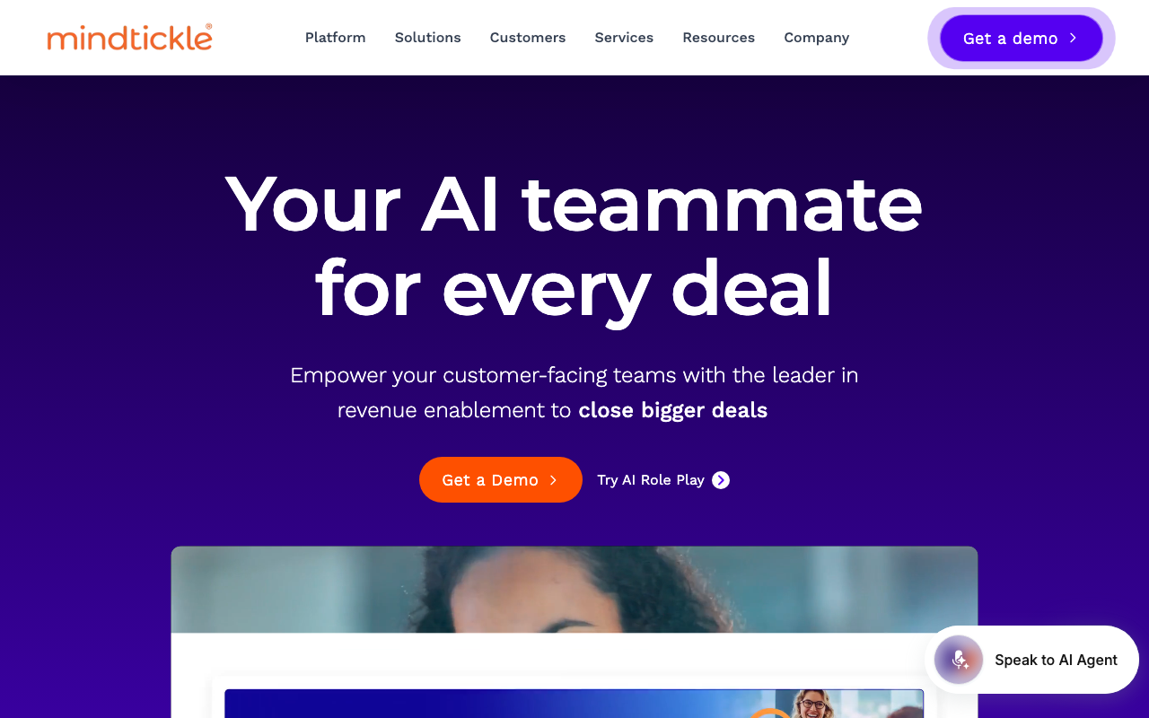 Mindtickle product screenshot