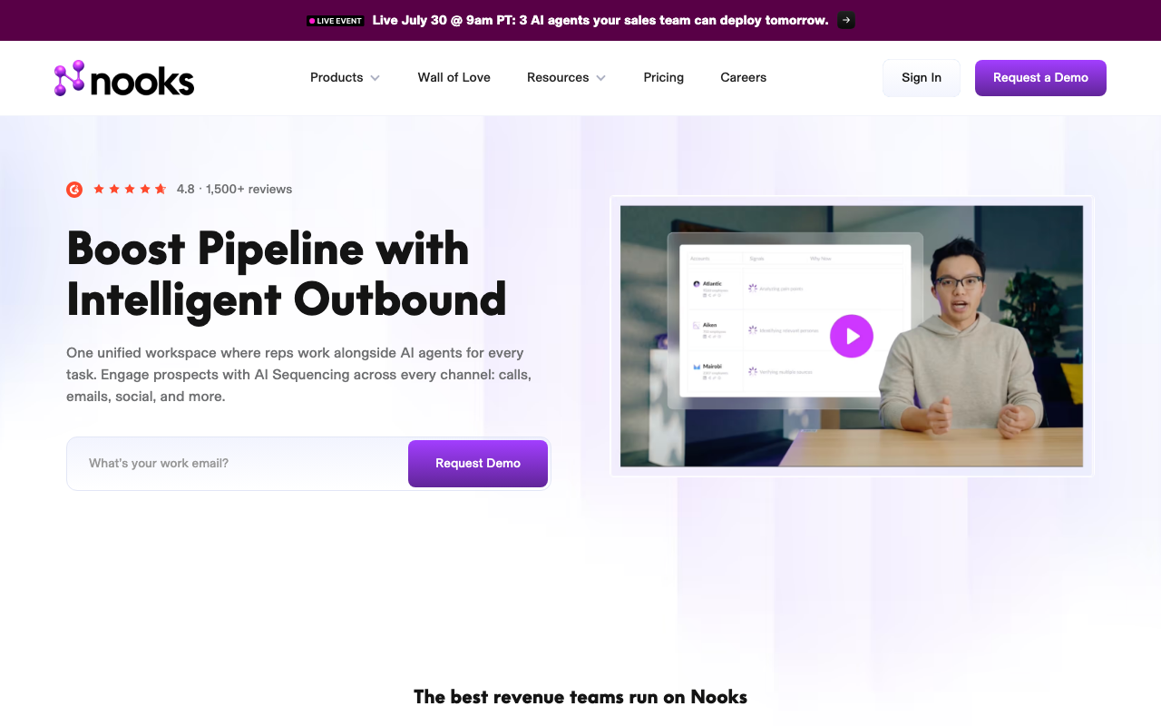 Nooks product screenshot