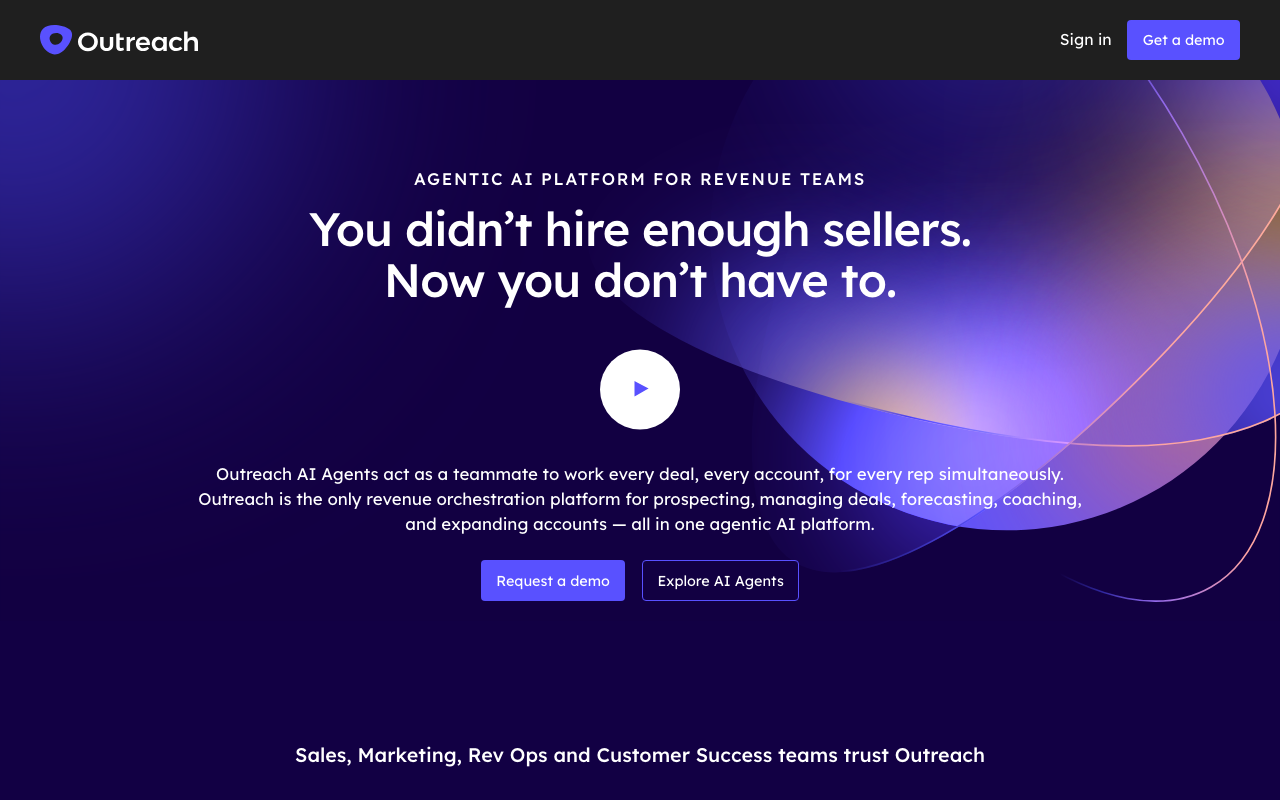 Outreach product screenshot