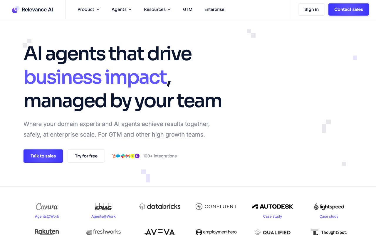 Relevance AI product screenshot