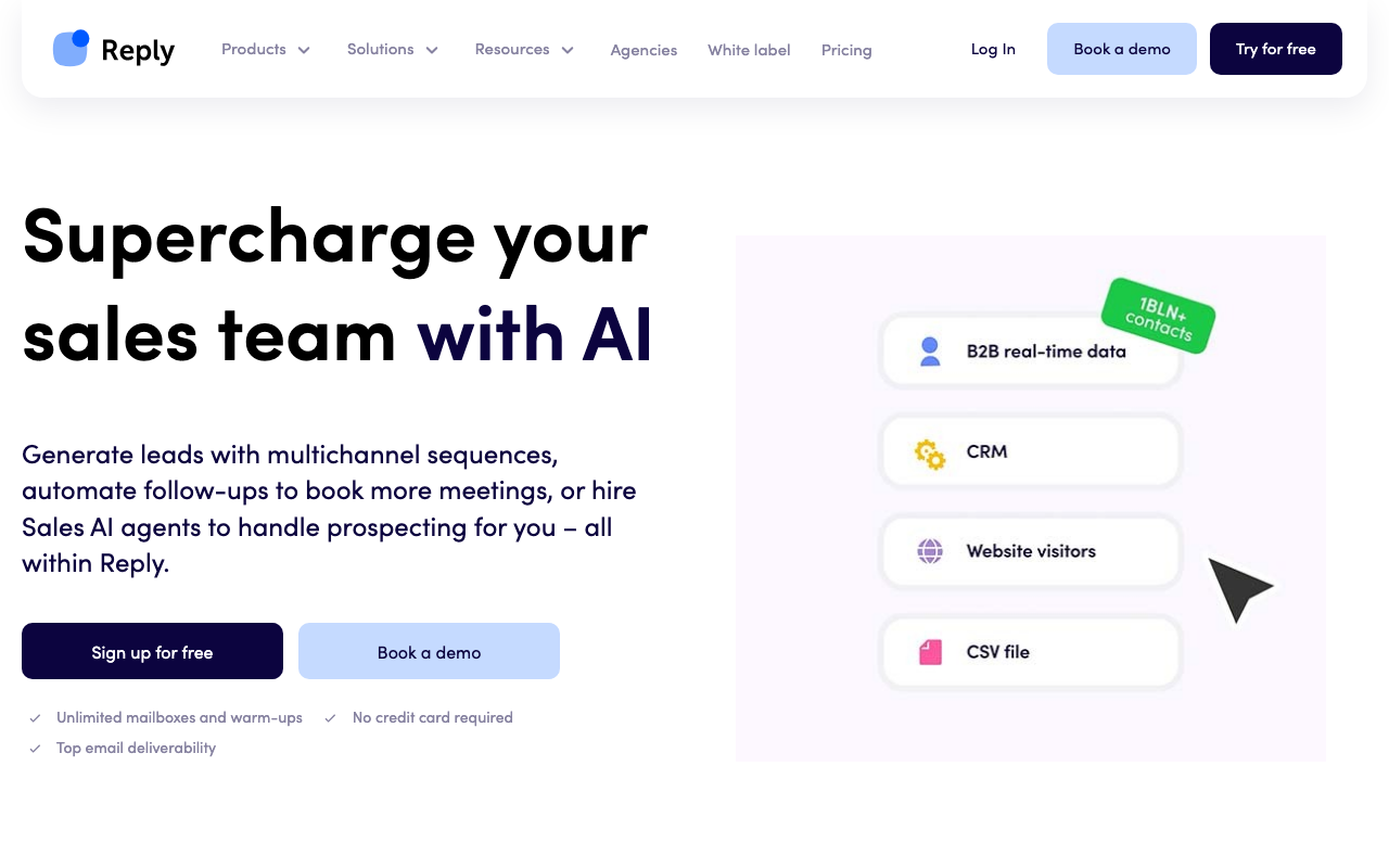 Reply.io product screenshot