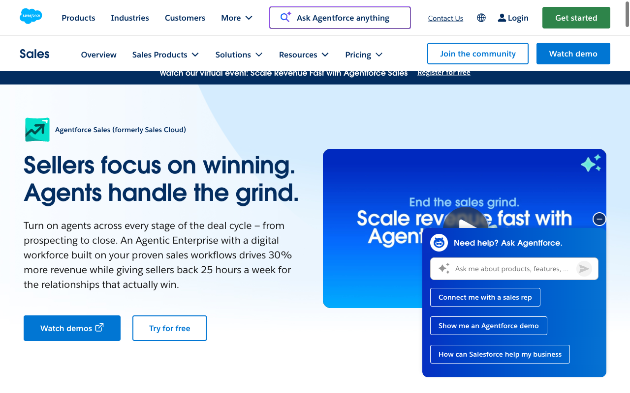 Salesforce Sales Cloud product screenshot
