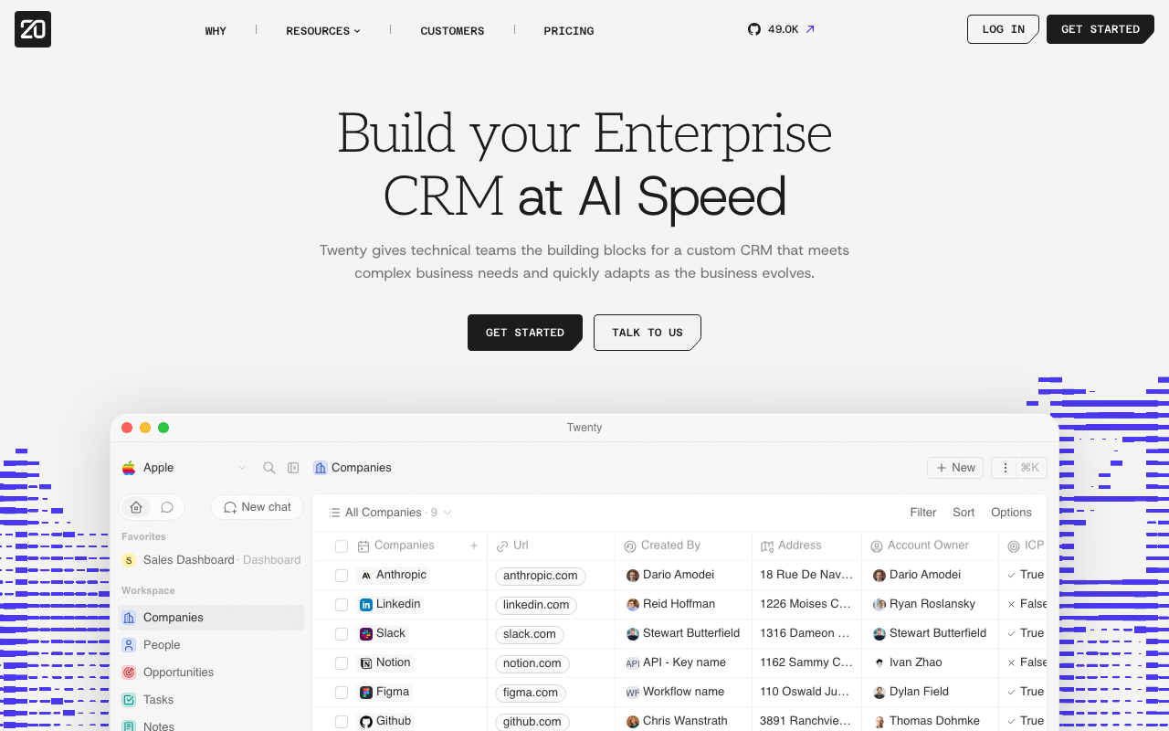 Twenty product screenshot