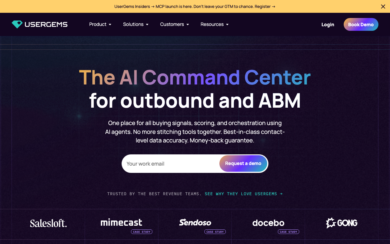 UserGems product screenshot